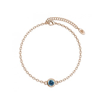 Birth Stone Bracelet - Rose and Blue Gold