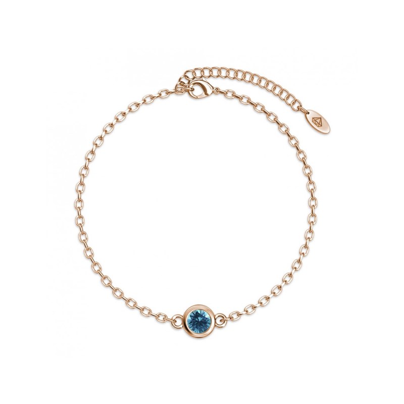 Bracelet Birth Stone  - Or Rosé et Bleu