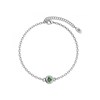 Geboortesteen armband - Zilver en lichtgroen - zicht V1