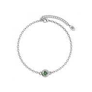 Bracelet Birth Stone  - Argenté et Vert clair