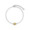 Bracelet Birth Stone  - Argenté et Jaune - vue V1