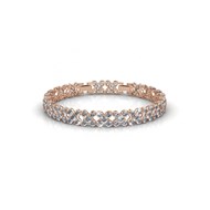 Bracelet Flowery - Or Rosé et Cristal