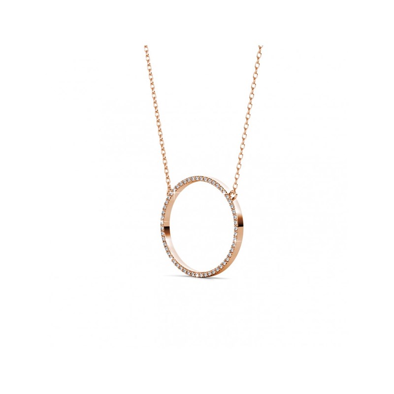 Collier Olina - Or Rosé et Cristal - vue 2