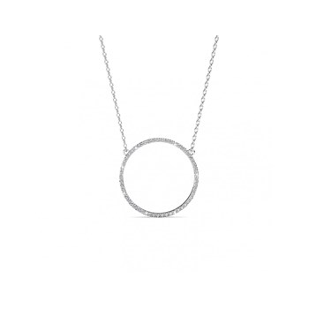 Collier Olina - Argenté et Cristal