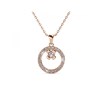 Pendentif Eliza - Or Rosé et Cristal - vue V1