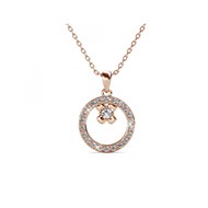 Pendentif Eliza - Or Rosé et Cristal