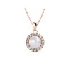 Pendentif Circlet Pearl  - Argenté et Cristal - vue V1