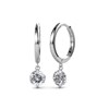 Boucles d'oreilles Grace - Argenté et Cristal - vue V1