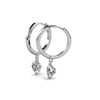 Boucles d'oreilles Grace - Argenté et Cristal - vue V3