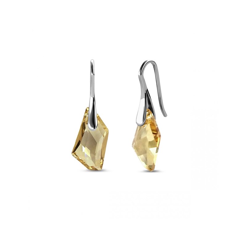 Boucles d'oreilles Silver Knight - Argenté et Ambre