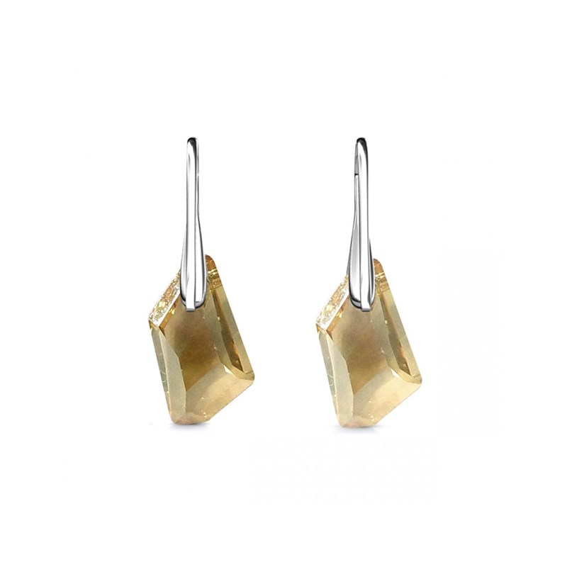 Boucles d'oreilles Silver Knight - Argenté et Ambre - vue 4