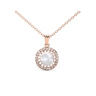 Pendentifs Chloe Pearl - Or Rosé et Cristal
