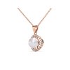 Pendentifs Chloe Pearl - Or Rosé et Cristal - vue V2