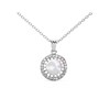 Pendentifs Chloe Pearl - Argenté et Cristal - vue V1