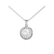 Pendentifs Chloe Pearl - Argenté et Cristal