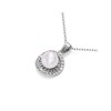 Pendentifs Chloe Pearl - Argenté et Cristal - vue V3