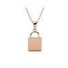 Pendentif Lock Heart - Or Rosé et Cristal - vue V3