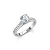 Bague Silver Light - Argenté et Cristal - vue V1