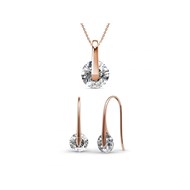Parure Classy : Or Rosé et Cristal