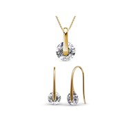 Parure Classy : Doré et Cristal