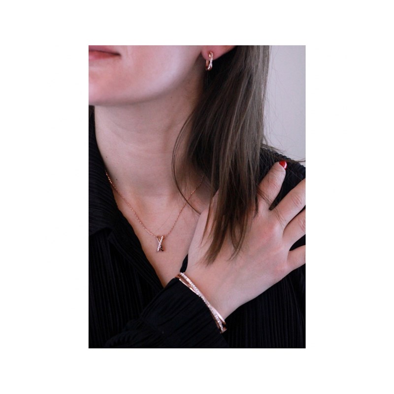 Parure et Coffret Criss - Or Rosé et Cristal - vue 2