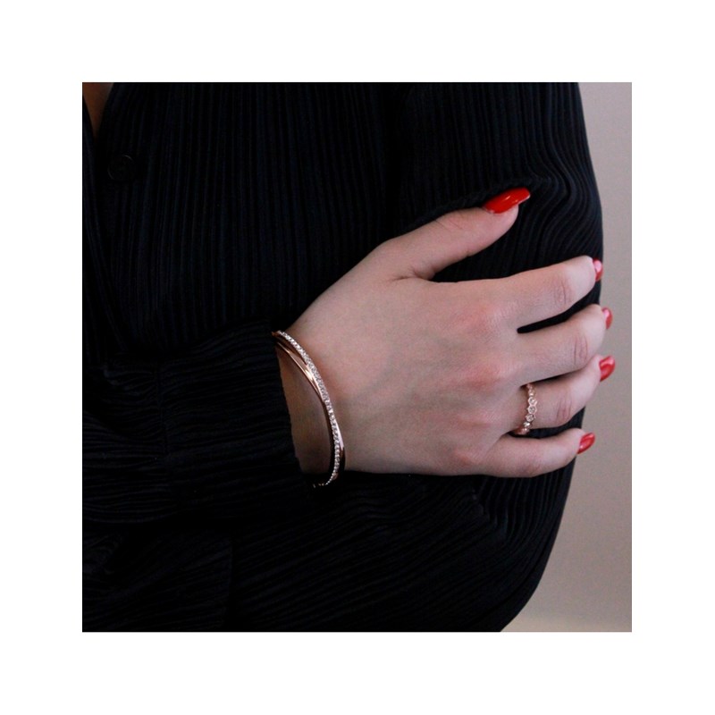 Parure et Coffret Criss - Or Rosé et Cristal - vue 4