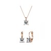 Parure et Coffret Square - Or Rosé et Cristal - vue V1