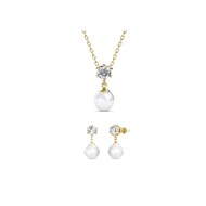 Parure et Coffret Pauline - Doré et Cristal