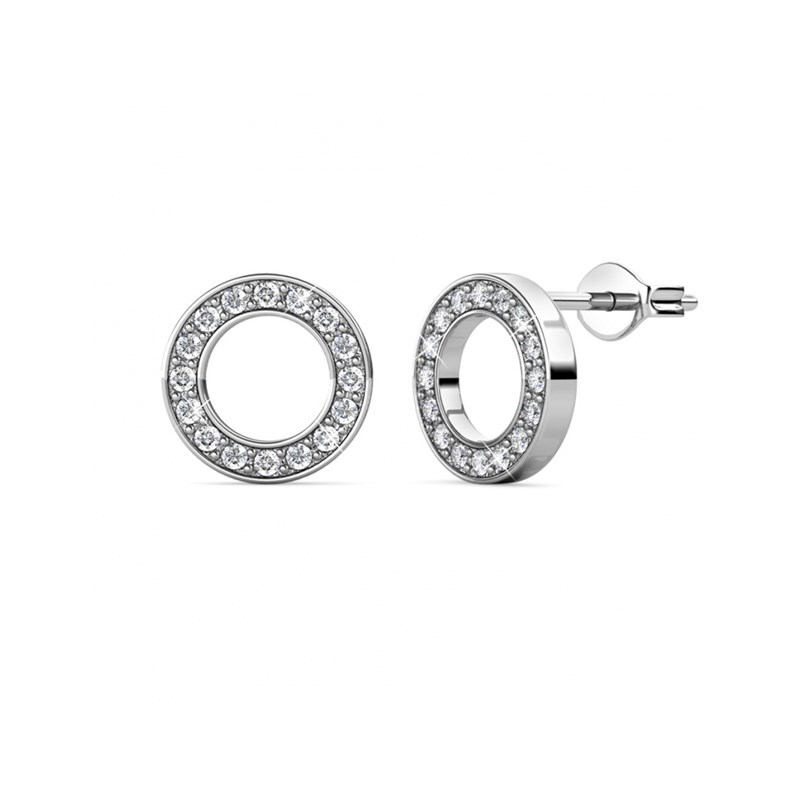 Boucles d'oreilles Ophir - Argenté et Cristal - vue 3