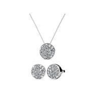 Parure Round - Argent et Cristal