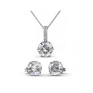 Parure Kristine - Argenté et Cristal