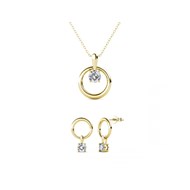 Parures Octavia - Doré et Cristal
