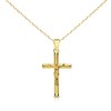 Collier - Médaille Christ sur la Croix Or Jaune - Chaine Dorée - vue V1