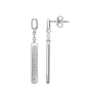 Zilveren hanger oorbellen