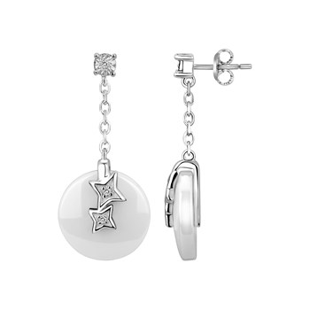 Zilveren hanger oorbellen