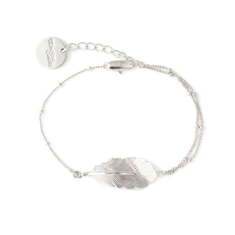 bracelet feuille plaqué argent - ZÉPHYR