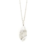 collier feuille plaqué argent - ZÉPHYR