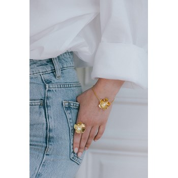 bracelet fleur plaqué argent - ORPHÉE