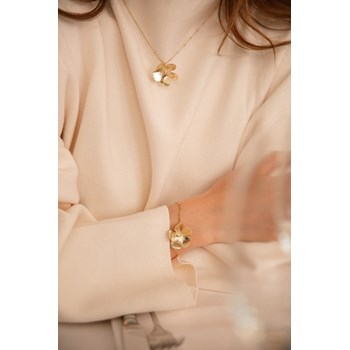 bracelet fleur plaqué argent - ORPHÉE