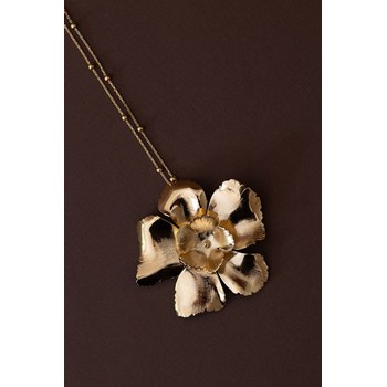 sautoir fleurs doré à l'or fin - ORPHÉE