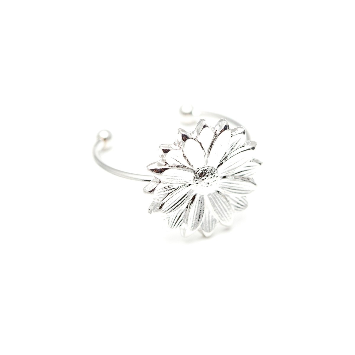 bague fleur plaqué argent - MAÏA