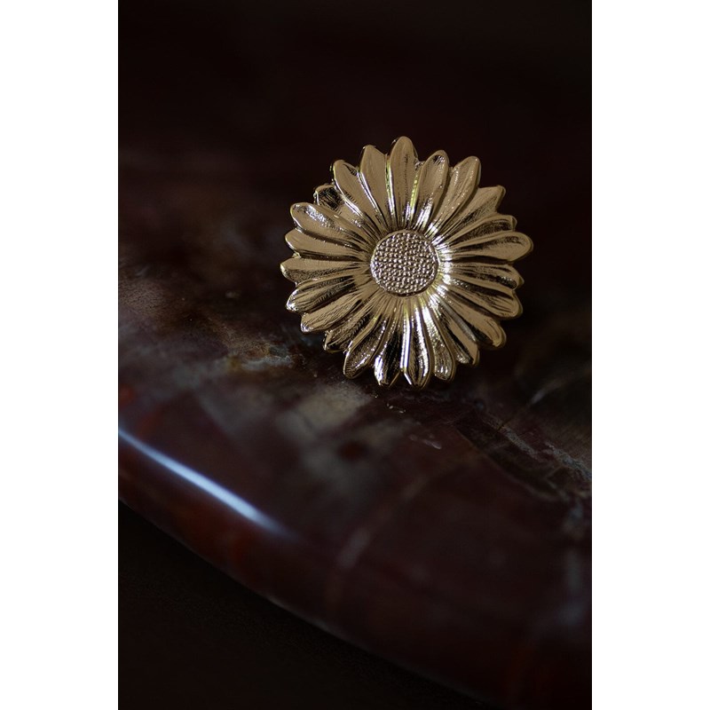 maxi gold flower ring - MAÏA - view 3