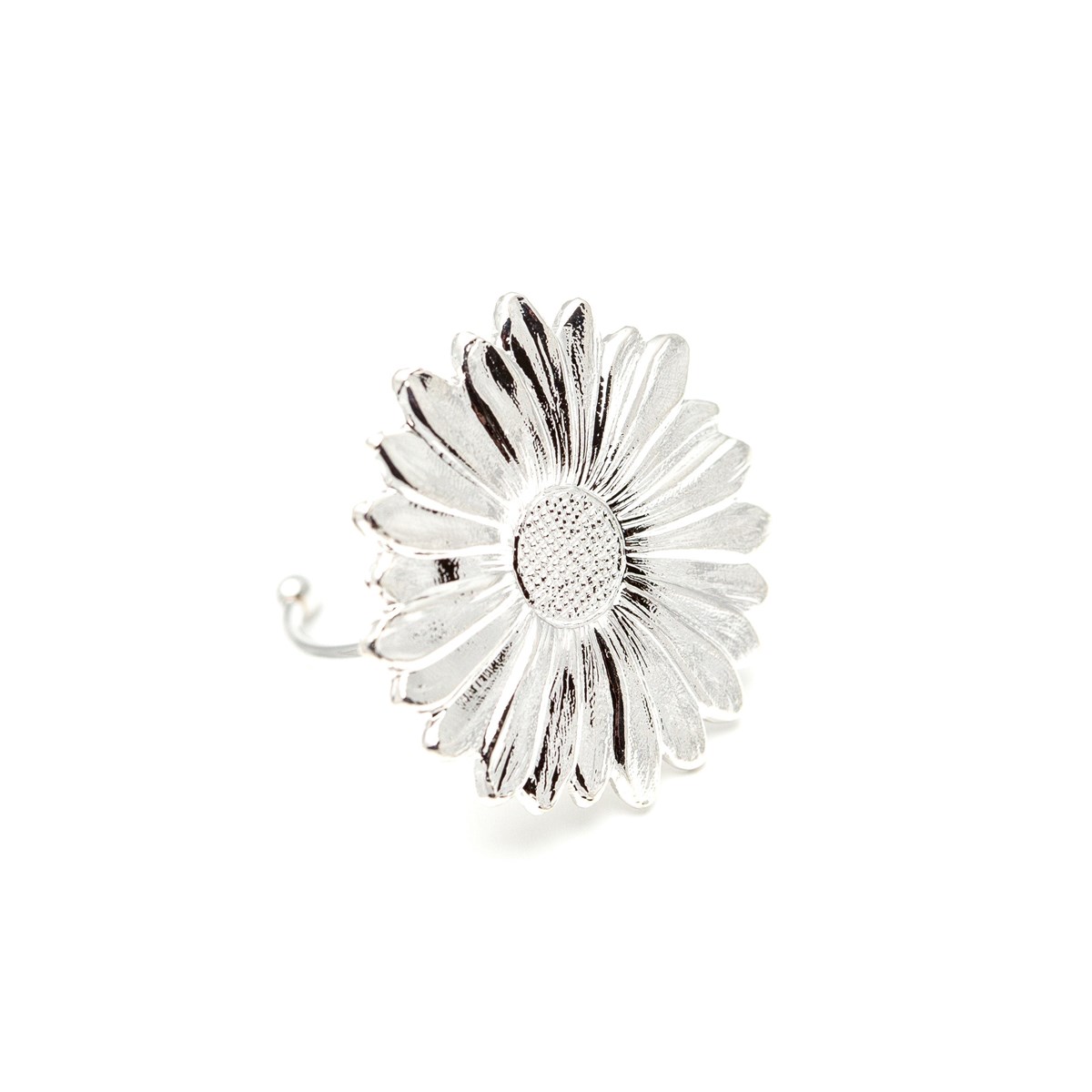 maxi bague fleur plaqué argent - MAÏA