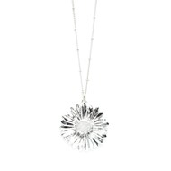 collier fleur plaqué argent - MAÏA