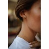 boucles d'oreilles puces fleurs doré à l'or fin - MAÏA - vue V5