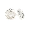 maxi boucles d'oreilles puces fleurs plaqué argent - MAÏA - vue V1