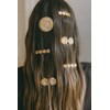 mini barrette fleurs plaqué argent - MAÏA - vue V5