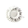 maxi barrette fleur plaqué argent - MAÏA - vue V1