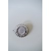 maxi barrette fleur plaqué argent - MAÏA - vue V2