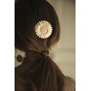 maxi barrette fleur plaqué argent - MAÏA - vue V4